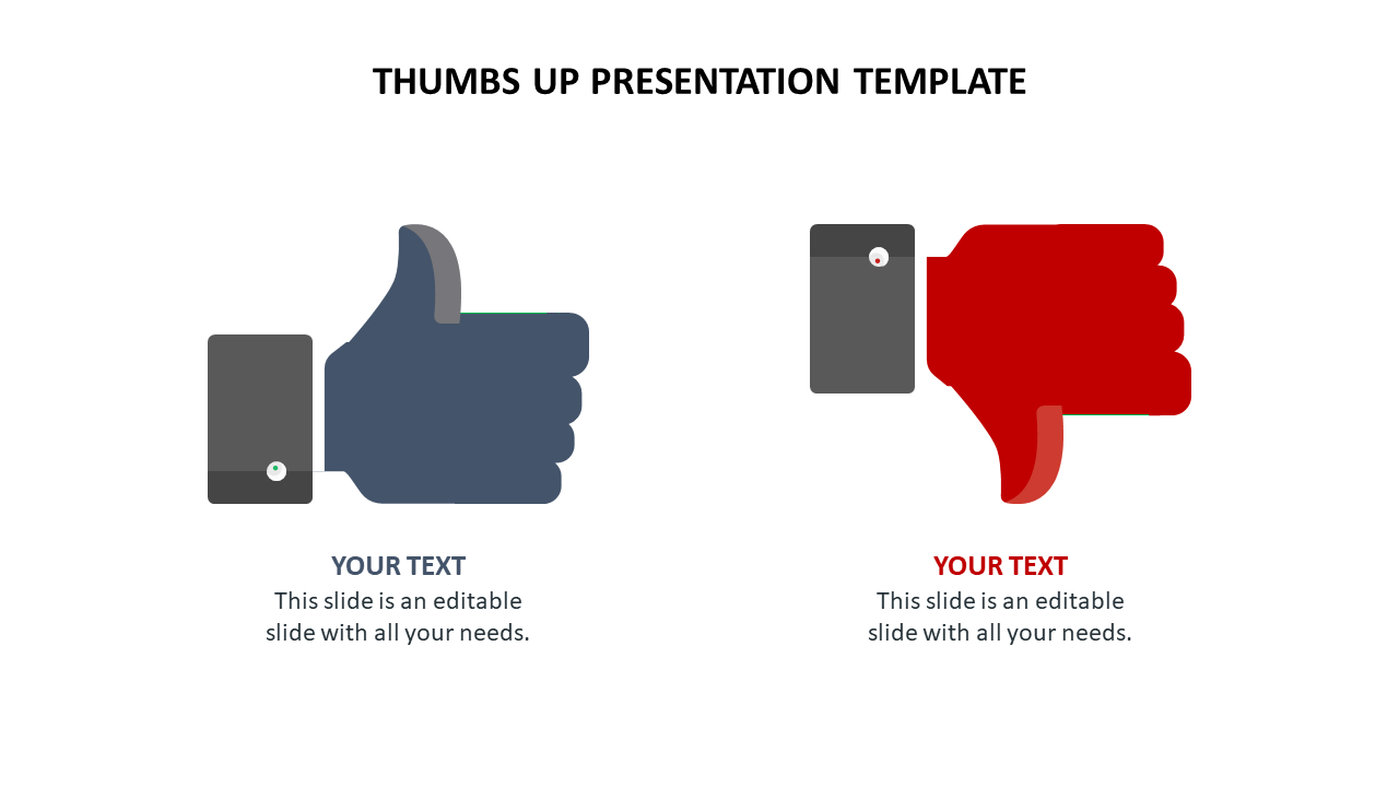 Best Thumbs Up Presentation Template PowerPoint PPT Slides